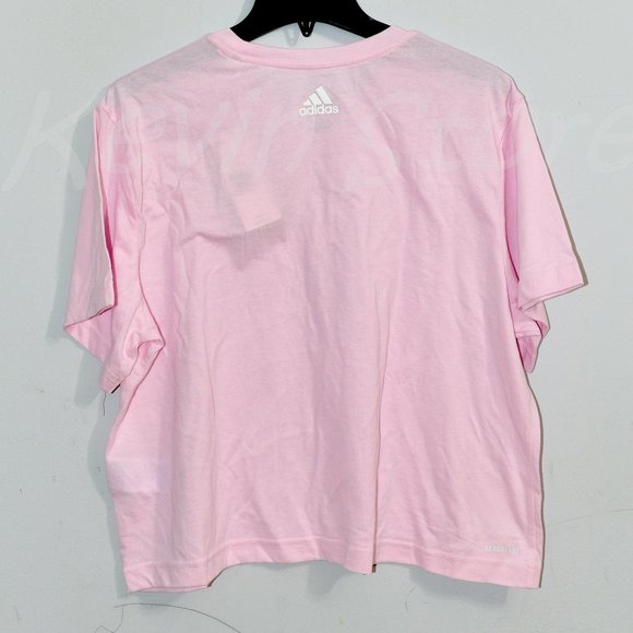 Pink NWT Adidas Ladies' Logo Crop Tee . - Picture 4 of 5